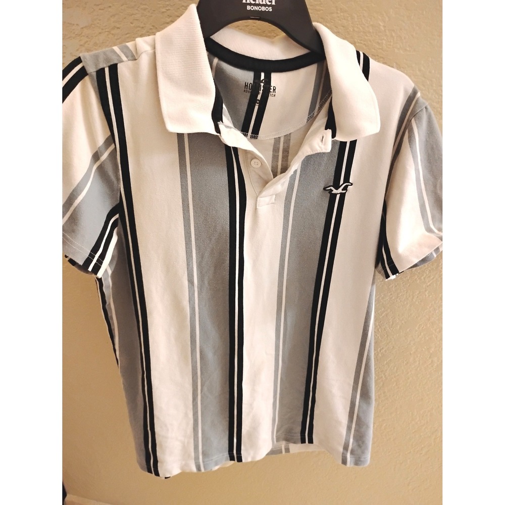 ▪️HOLLISTER Striped  Polo vintagevibes retro skater y2k men cabin core cottage